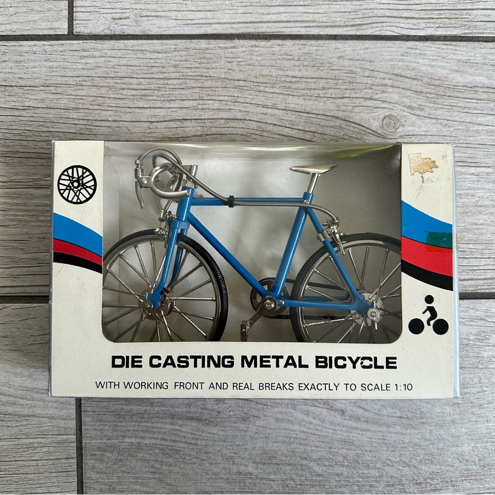 Vintage Marvin Die Cast Metal Bicycle - Blue